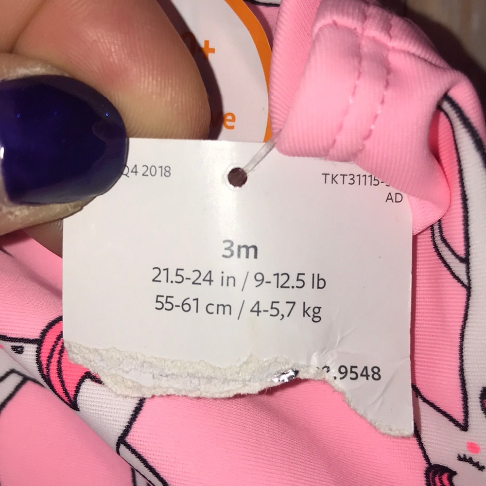 Just one you unicorn bathing suit size 3 months - Picture 6 of 6